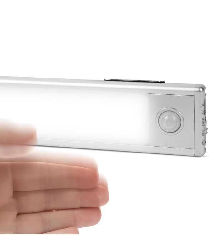 Iluminare LED cu senzor de miscare alimentat cu baterie magnetic 30cm PHENOM