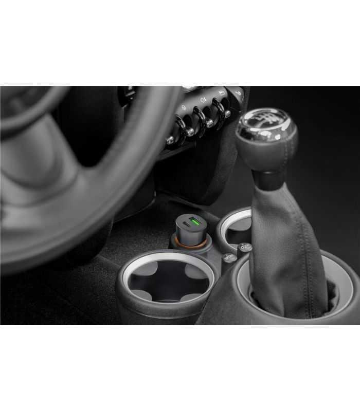 incarcator 12 24v auto rapid dublu usb si usb type c pd 3a 48w goobay 4