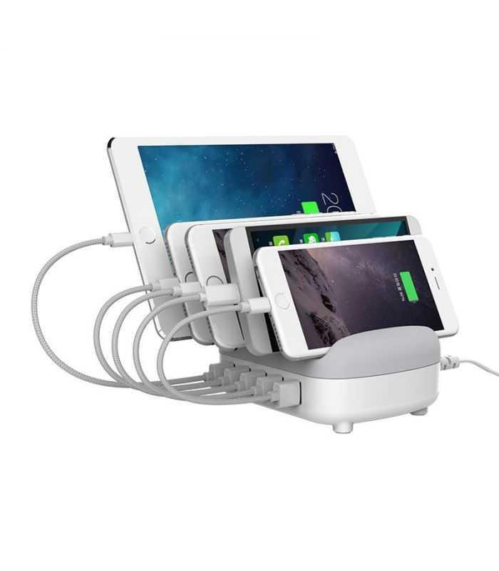 Incarcator AC - 5 Porturi USB 5V 2.4A 40W alb Orico DUK-5P 3 Incarcator AC - 5 Porturi USB 5V 2.4A 40W alb Orico DUK-5P