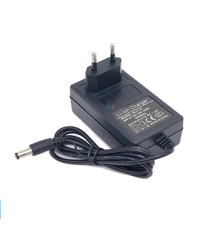 Incarcator acumulatori LI-ION 12.6V 2A alimentare 230V cu conector 5.5x2.5 mm