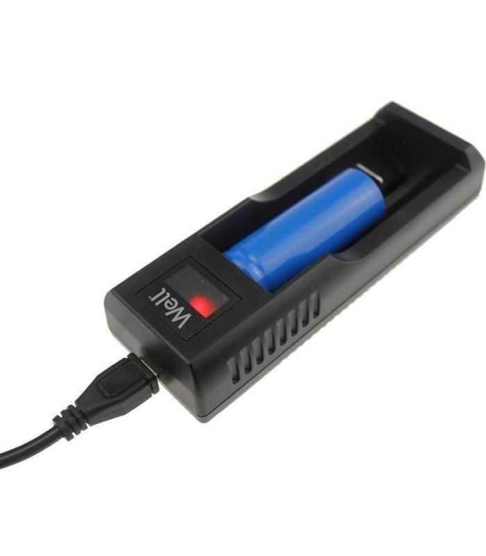 Incarcator Acumulatori Litiu Ion 1 Canal Well Pace Usb 10400 14500 16340 17670 18350 18500 18650 26650