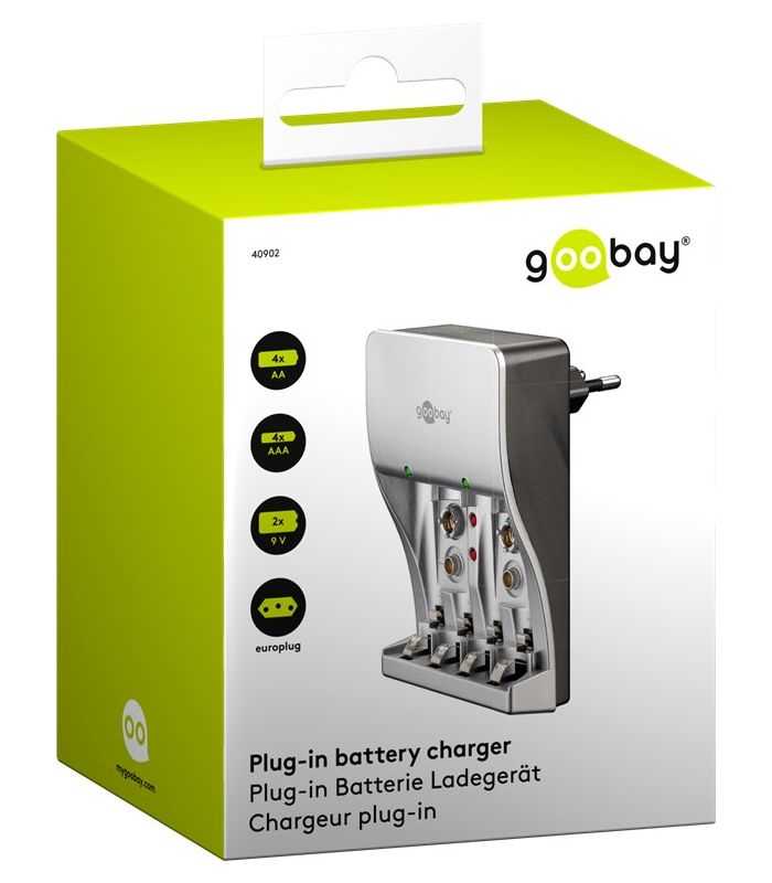 Incarcator Acumulatori Ni Cd Si Ni Mh Aa Aaa 2x 500ma 9v 2x 15ma 100 240vac Incarcare Max 8h Goobay