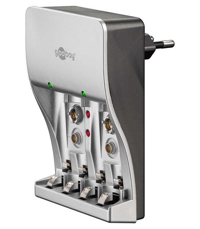 Incarcator acumulatori Ni-Cd si Ni-MH AA/AAA 2x 500mA 9V 2x 15mA 100-240VAC incarcare max 8h GOOBAY