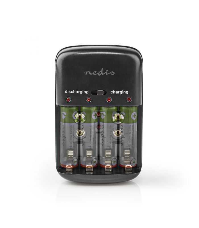 incarcator acumulatori nimh aa aaa e block 9v nedis 1