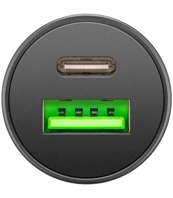 Incarcator Auto 12 24v Bricheta Dual Usb A Qc30 Usb Type C Fast Charger Pd 30w 55634 Goobay