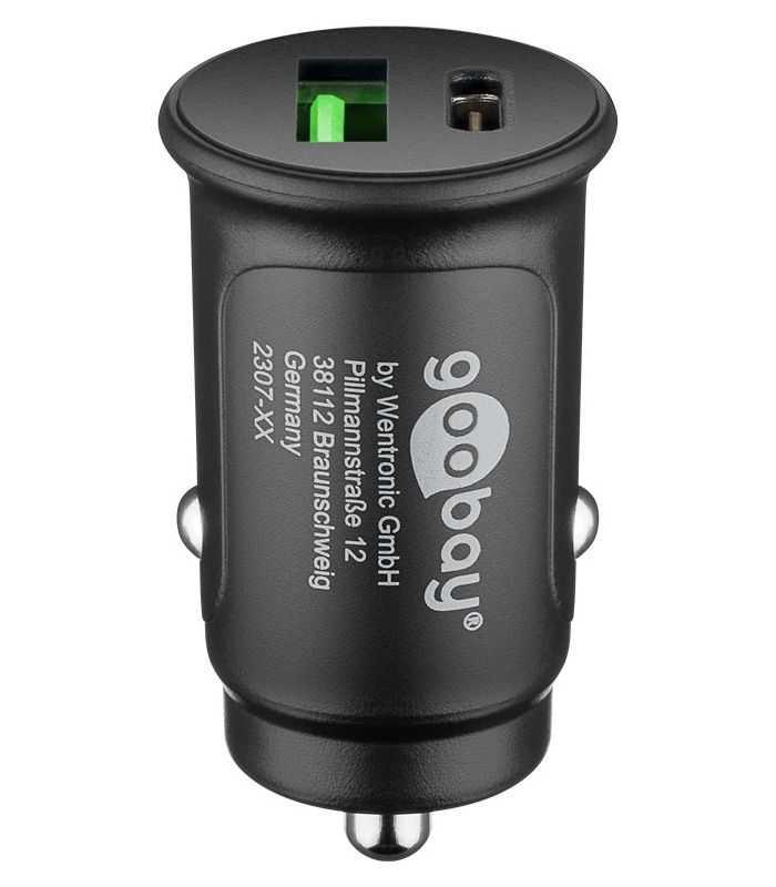 Incarcator Auto 12 24v Bricheta Dual Usb A Qc30 Usb Type C Fast Charger Pd 30w 55634 Goobay
