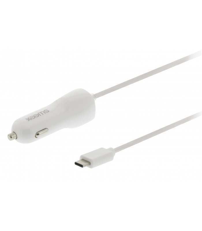 incarcator auto 12 24v usb type c 3a alb sweex 1