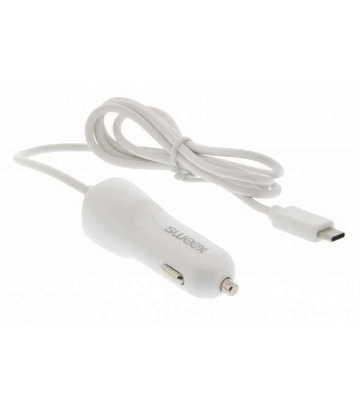 incarcator auto 12 24v usb type c 3a alb sweex 2