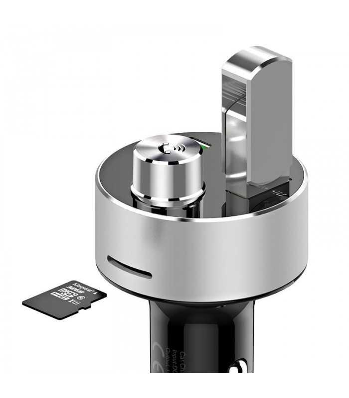 incarcator auto 155w 2x usb bluetooth microsd slot argintiu orico ubt 2u 1