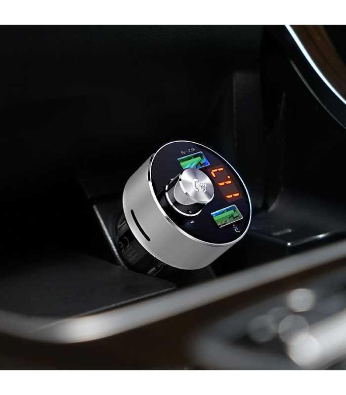 incarcator auto 155w 2x usb bluetooth microsd slot argintiu orico ubt 2u 2