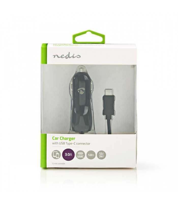 Incarcator auto bricheta cu USB Type C 3A 15W negru Nedis 6 Incarcator auto bricheta cu USB Type C 3A 15W negru Nedis