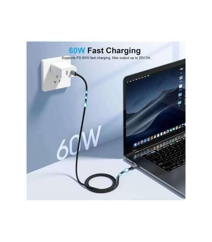 Incarcator Auto Choetech Tc0014 1x Usb Type C 1x Usb A Pd 60w Tc0014 Bk