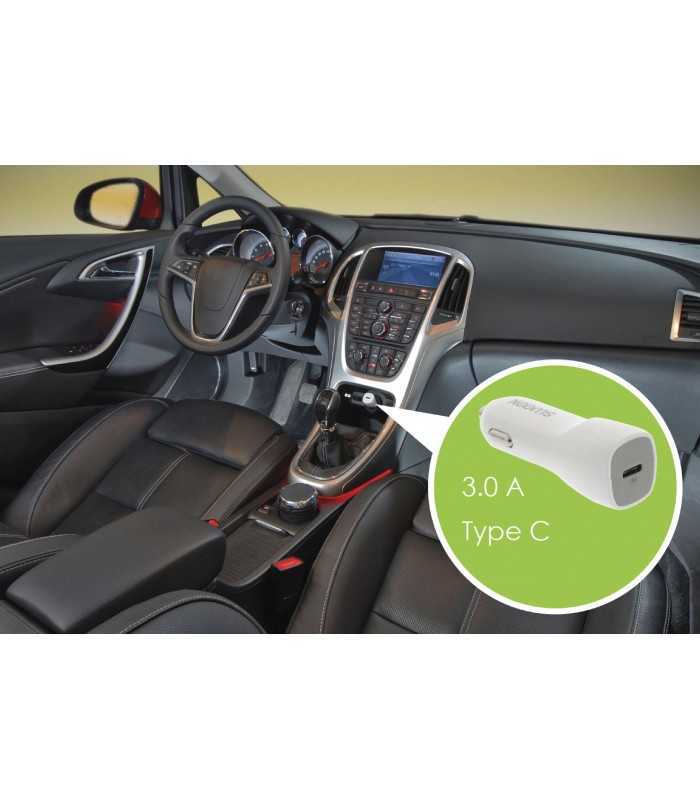 incarcator auto usb type c 3a alb sweex 1