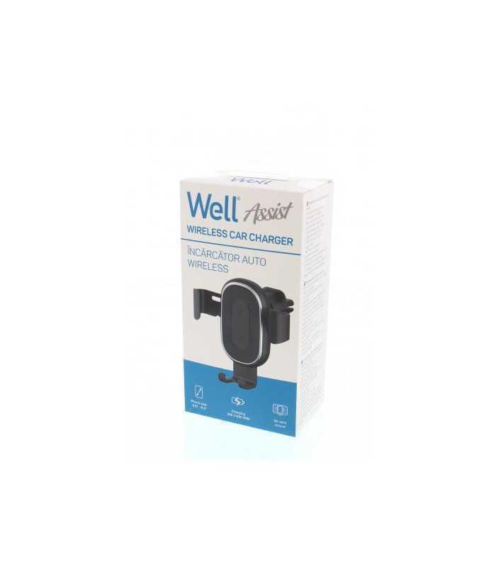 incarcator auto wireless assist well 10w cu gravitatie gura de ventilatie 2