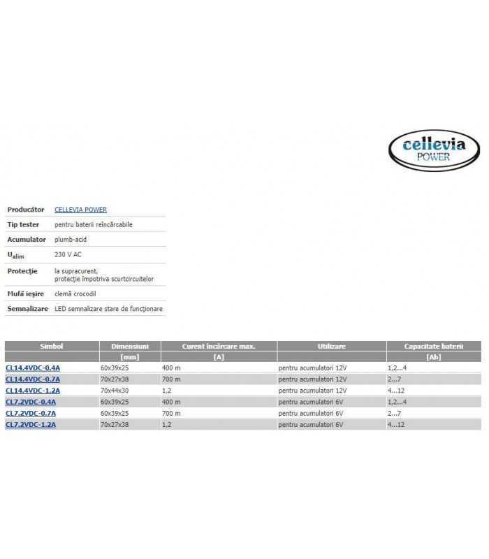 incarcator baterii reincarcabile 6v plumb acid 12a 4 12ah cu debransare cellevia power cl72vdc 12a 1