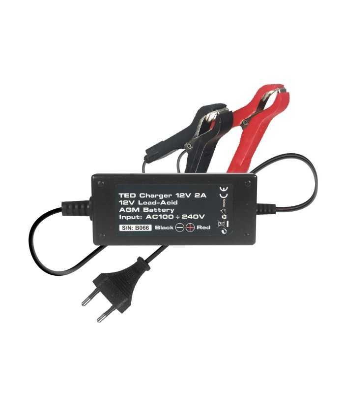 Incarcator cu debransare acumulatori plumb VRLA AGM 12V 2A TED