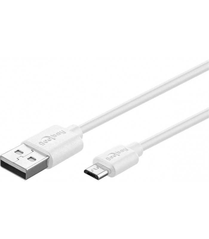 incarcator de retea dual 2x usb cu cablu micro usb 24a alb goobay 3