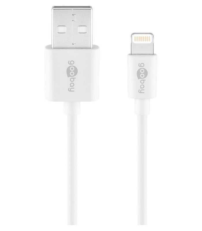 incarcator dual apple lightning usb 24a 12w 1m alb goobay 5