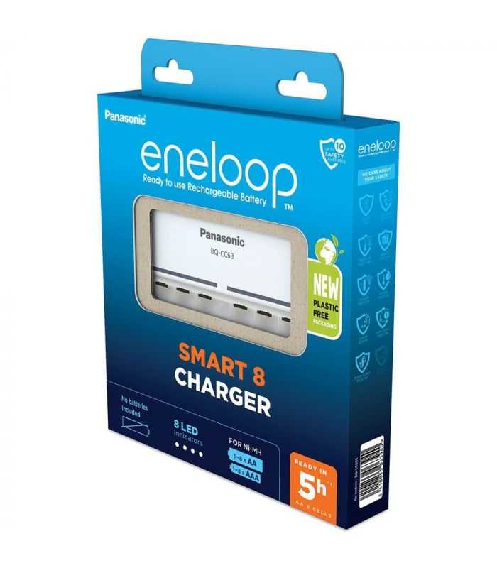 Incarcator Eneloop Pro Panasonic Smart 8 Charger 8x Aa R6 Sau 8x Aaa R3 Nimh Bq Cc63e