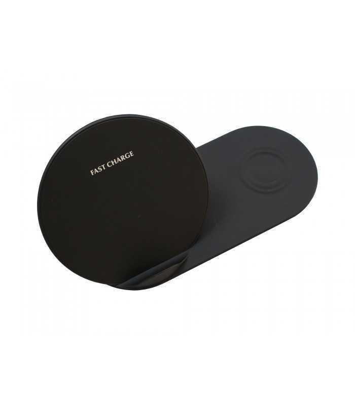 incarcator fara fir telefon qi fast charge 2 in 1 input 5v 3a 9v 2a 5w negru n26 1 black 1