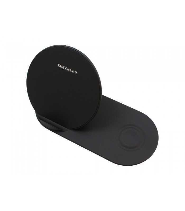 incarcator fara fir telefon qi fast charge 2 in 1 input 5v 3a 9v 2a 5w negru n26 1 black 2