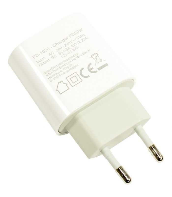 Incarcator Inter Tech Pd 1020 Usb Type C Qc20 20w Alb Pd 1020