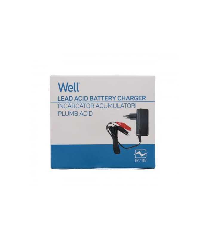 incarcator pentru acumulatori plumb acid 6v 12v 1000mah cu debransare well 2