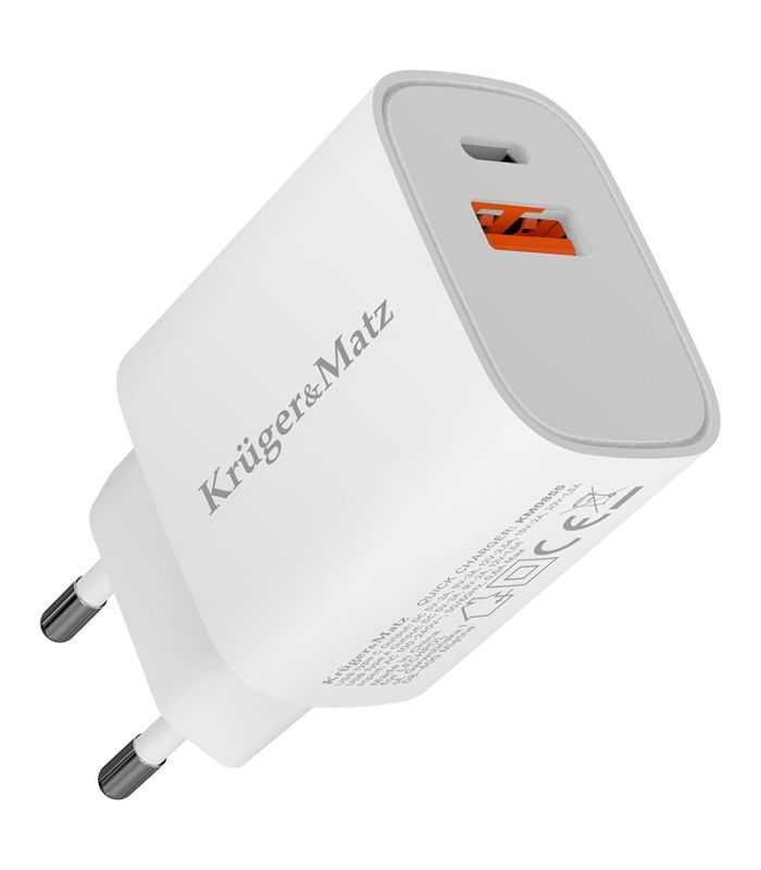 Incarcator rapid de retea USB tip A si USB type C 30W PD 3.0 + QC 3.0 Kruger&Matz KM0855 14 Incarcator Rapid De Retea Usb Tip A Si Usb Type C 30w Pd 30 Qc 30 Krugermatz Km0855