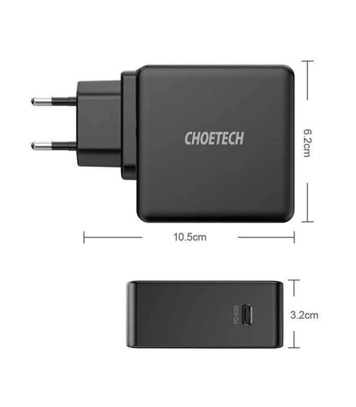 Incarcator Retea 1x Usb Type C Pd 60w Negru Choetech Q4004