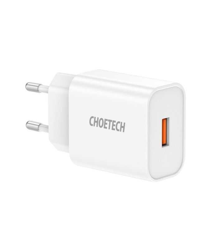 Incarcator Retea Choetech 1x Usb A Qc 30 18w Alb Q5003 Eu Wh