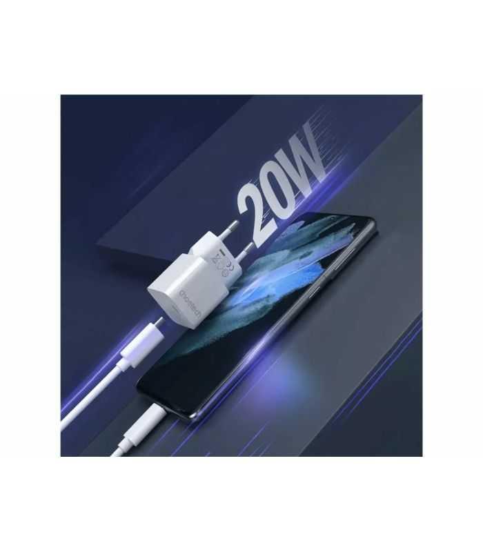 Incarcator Retea Choetech 1x Usb Type C Pd 20w Alb Pd5010 Eu Wh