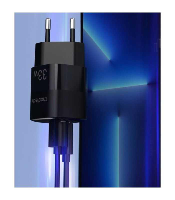 Incarcator Retea Choetech Pd5006 Eu Bk 33w 1x Usb Type C 1x Usb A