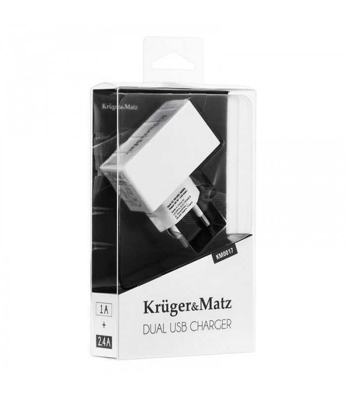 incarcator retea dual usb 24a krugermatz 2