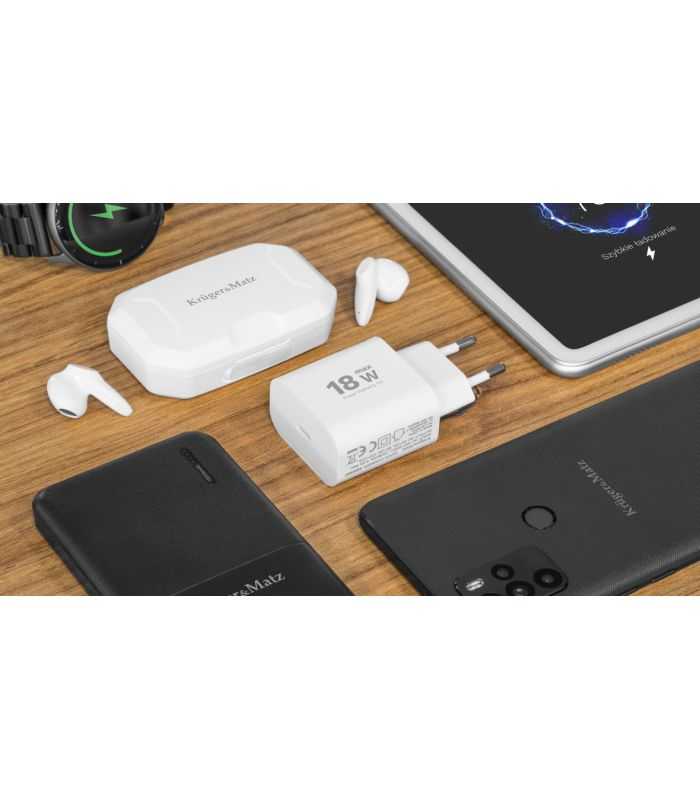 Incarcator Retea Power Delivery 18w 1x Usb Type C Pd Krugermatz Km0850