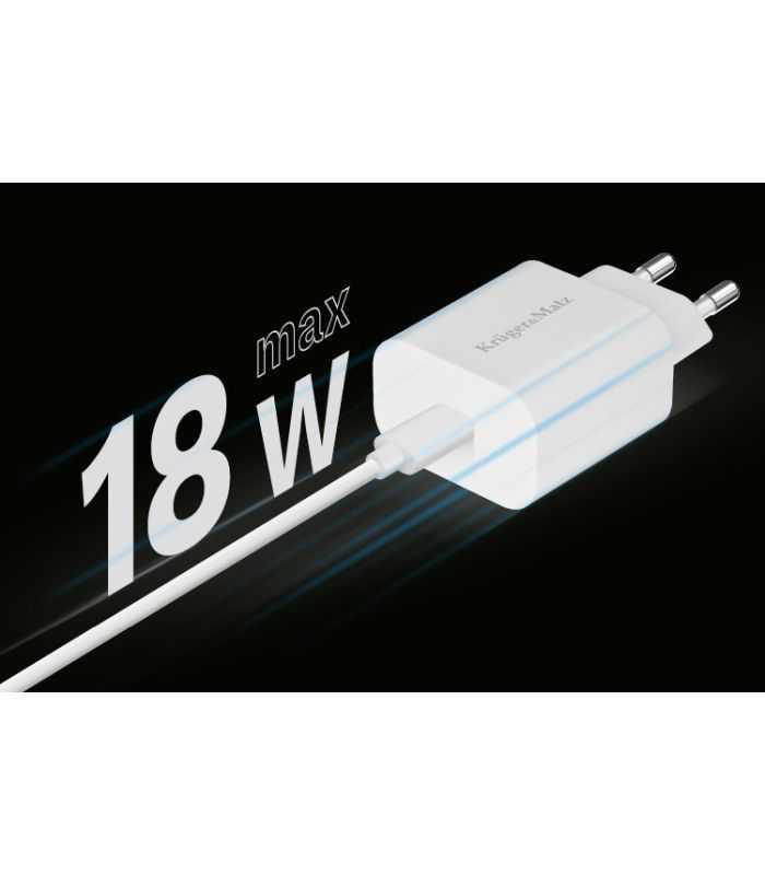 Incarcator Retea Power Delivery 18w 1x Usb Type C Pd Krugermatz Km0850