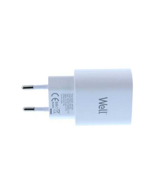 Incarcator Retea Usb Type C Pd 25w Pps Alb Well Psup Usb Wpd2501we Wl