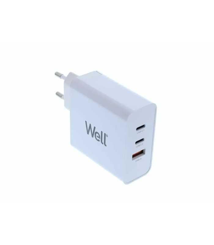 Incarcator retea Well 1x USB-A QC3.0 2x USB type C PD 65W PPS