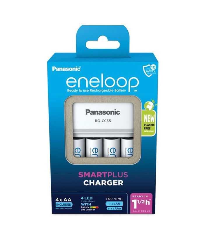 Incarcator Smart & Quick Eneloop Panasonic include 4x AA (R6) 2000mA K-KJ55MCD40E
