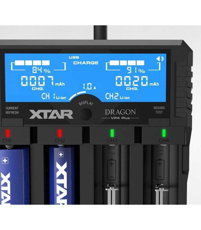 incarcator universal 4x li ion ni mh lcd vp4 plus xtar 8