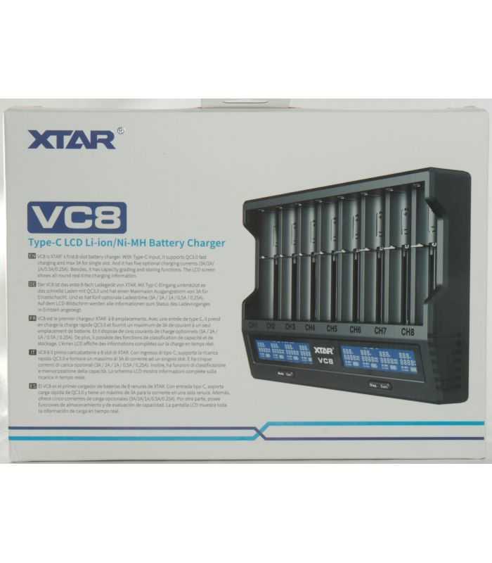 Incarcator Universal Acumulatori 8x Li Ion Ni Cd Ni Mh Vc8 Xtar Vc8pbaaz20251