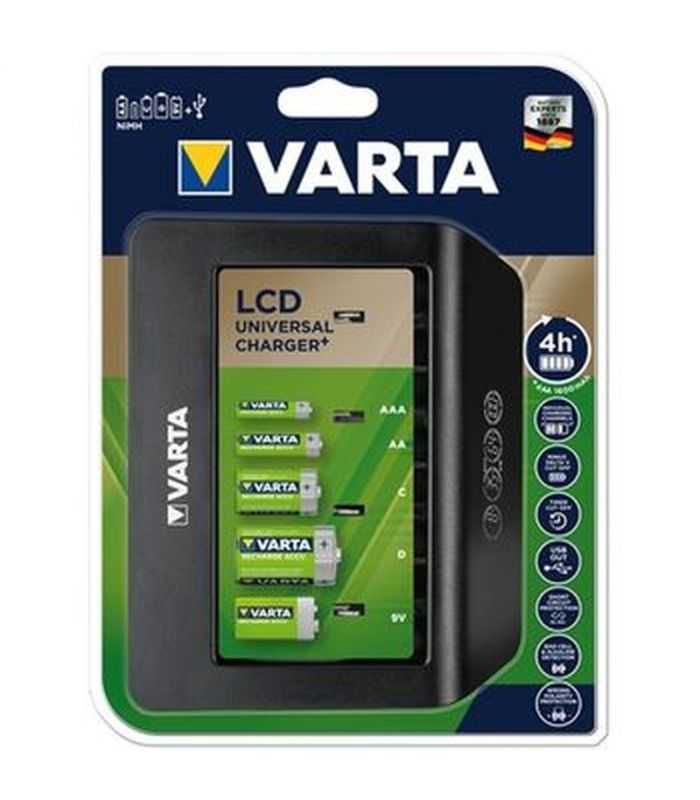 incarcator universal acumulatori aa aaa c d 9v usb 57688 101 401 varta 6