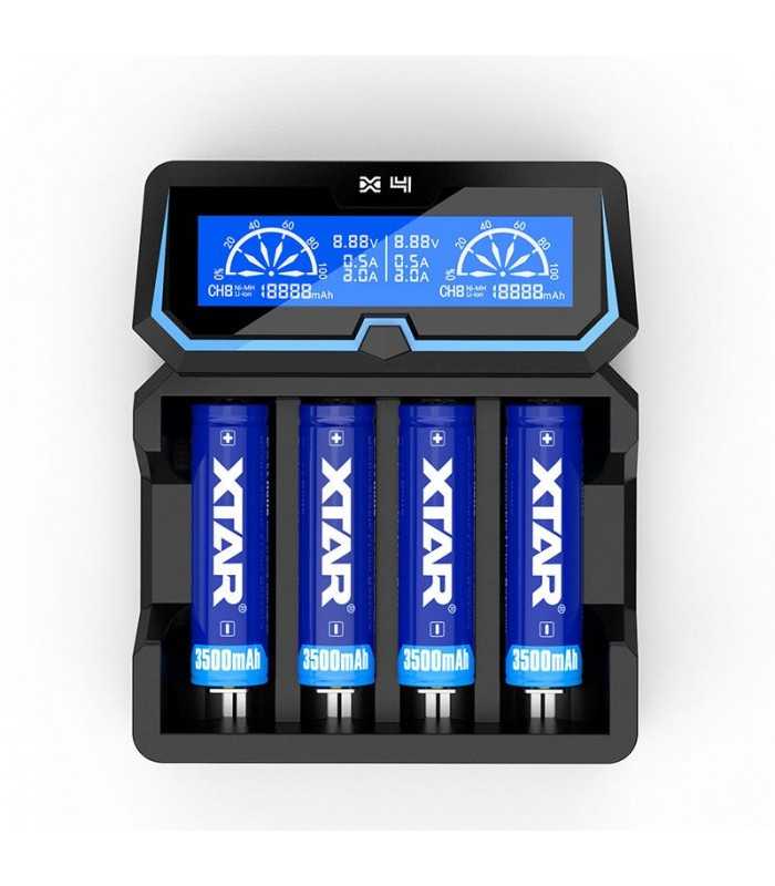 incarcator universal acumulatori x4 lcd 230v xtar x40bbj13683 2