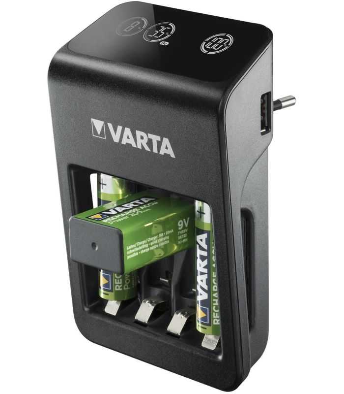 Incarcator Varta 57687 Aa Aaa 9v Nimh Port Usb 4 Acumulatori Aa 2100 Mah