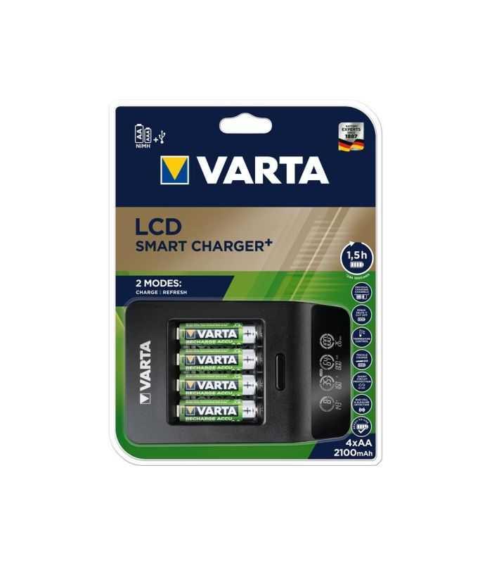 Incarcator Varta Lcd Smart Charger 57684 Nimh Aaa Aa 4 Acumulatori Aa 2100 Mah