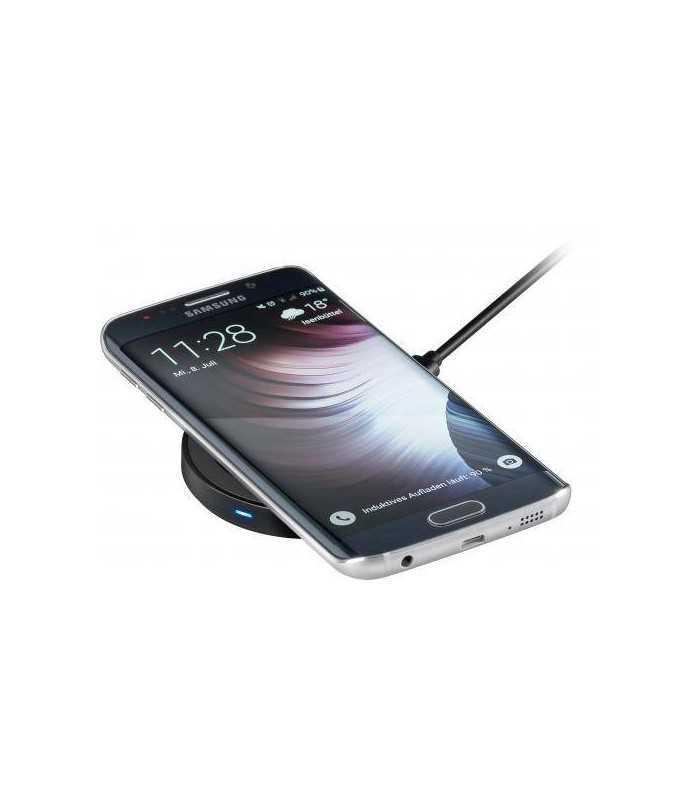 Incarcator wireless plat (S) pentru smartphone/dispozitiv compatibil Qi negru Goobay