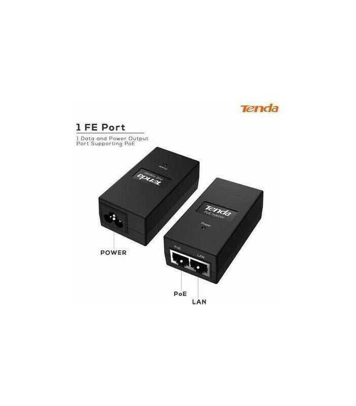 injector power over ethernet poe tenda poe15f 100mbps 1