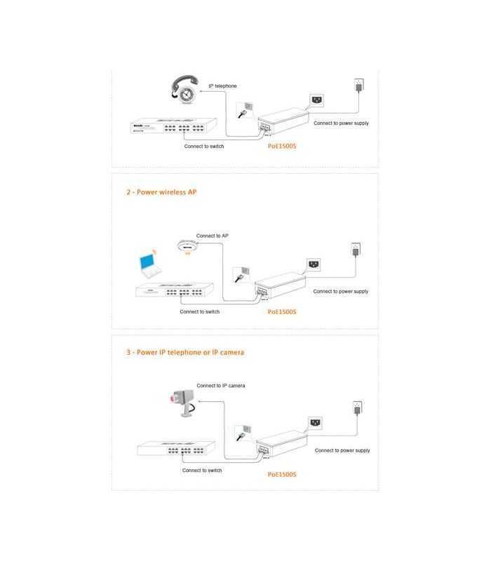 injector power over ethernet poe tenda poe15f 100mbps 2