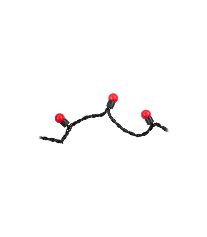 instalatie iluminat festiv 100 lampi led rosu vipow 1