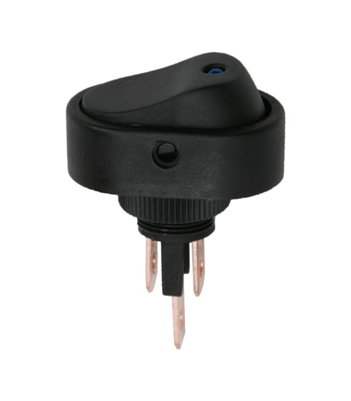 Interupator basculant 1 circuit 12V 20A OFF-ON LED albastru 2 pini