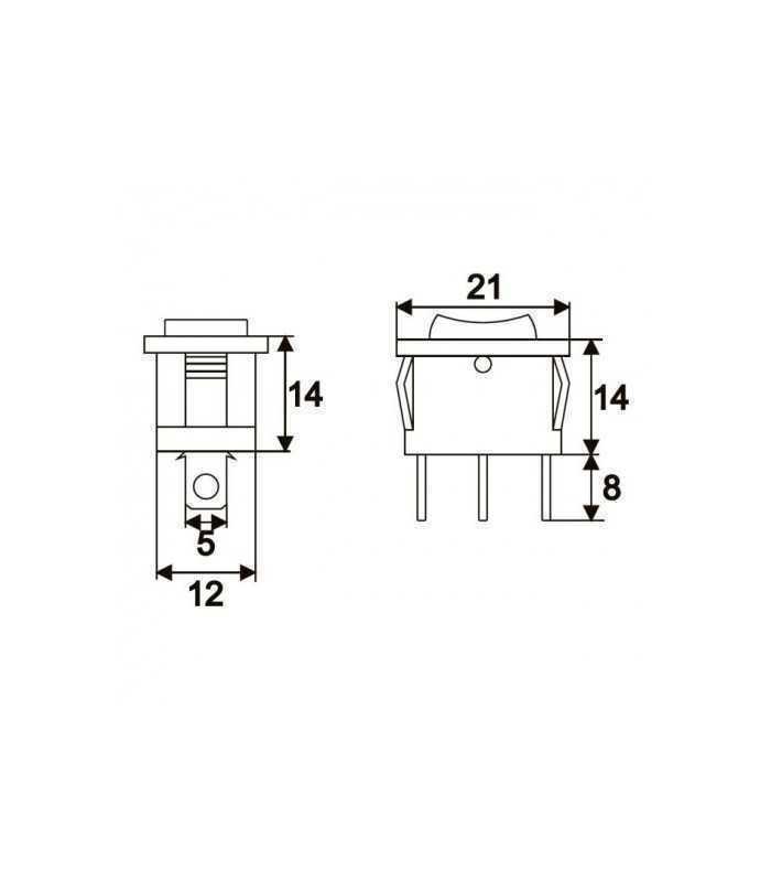 interupator basculant 1 circuit 3 pini 6a 250v on off on cu retinere 1